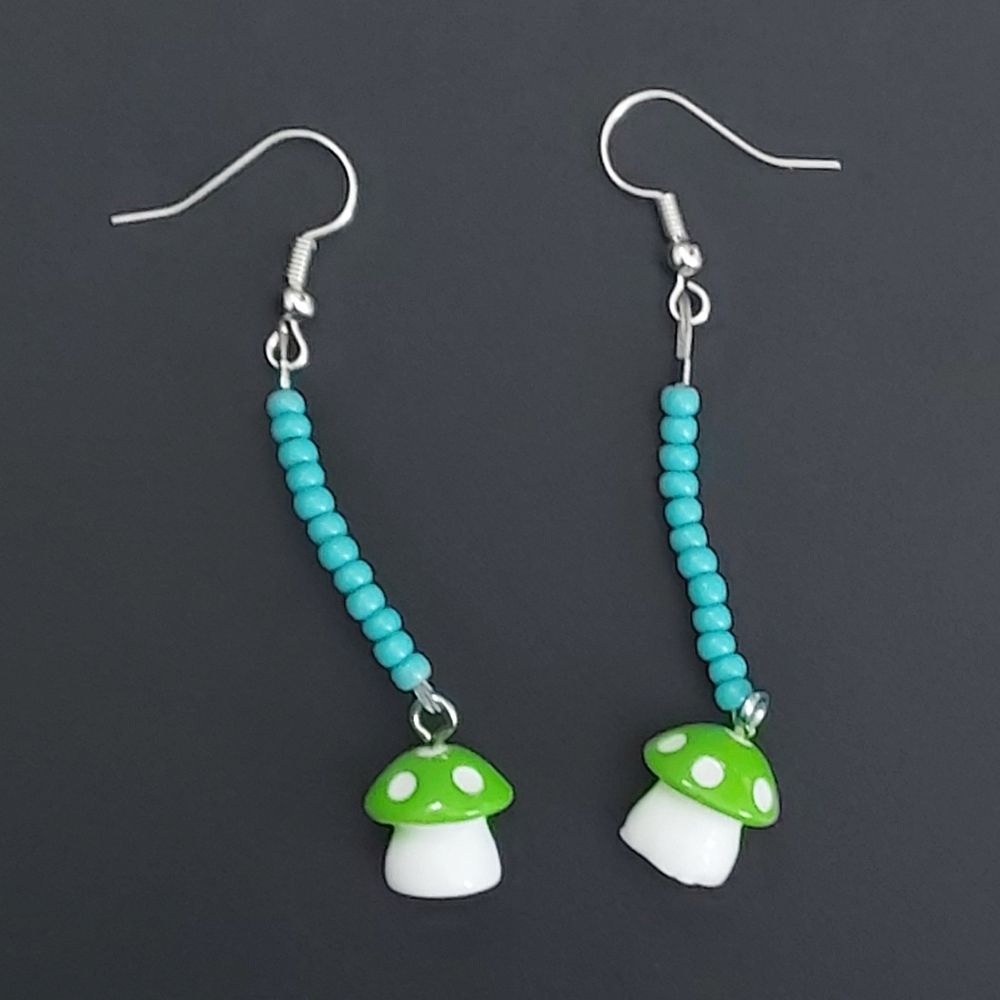 Green Mushroom earrings